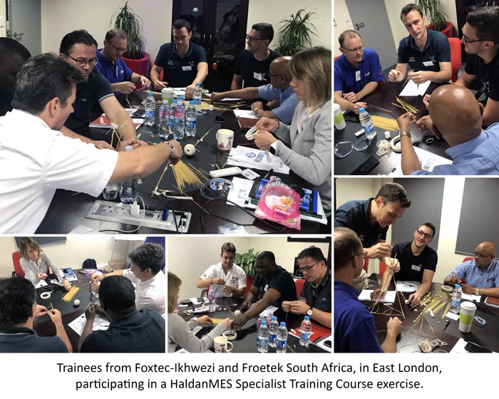 Trainees from Foxtec-Ikhwezi and Froetek South Africa, in East London, participating in a HaldanMES Specialist Training Course exercise.